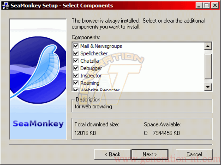Installation de SeaMonkey