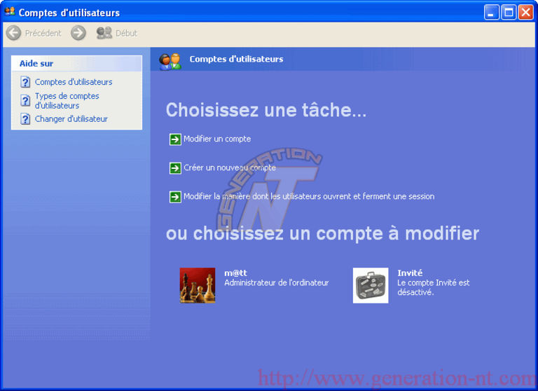 Utilisateur moi invisible