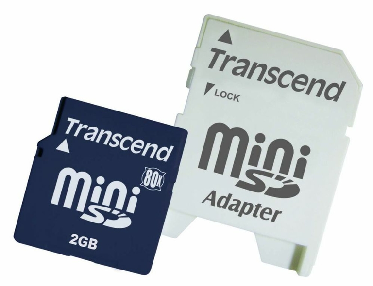transcend 2GB 80X miniSD with adapter