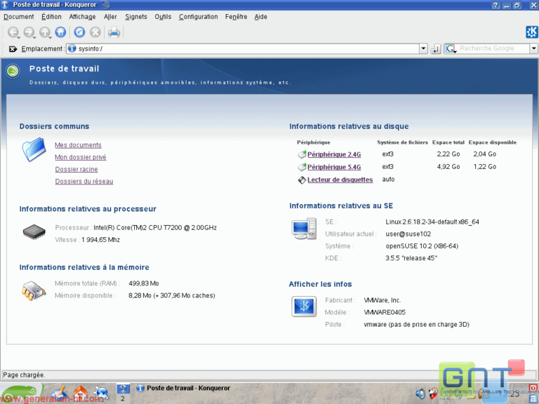 KDE poste de travail