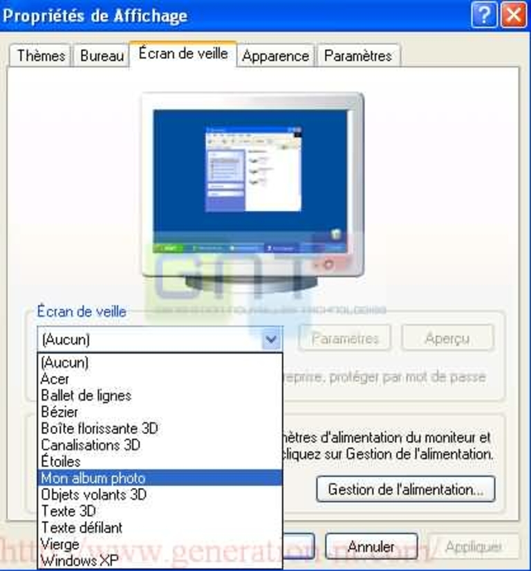 Menu déroulant
