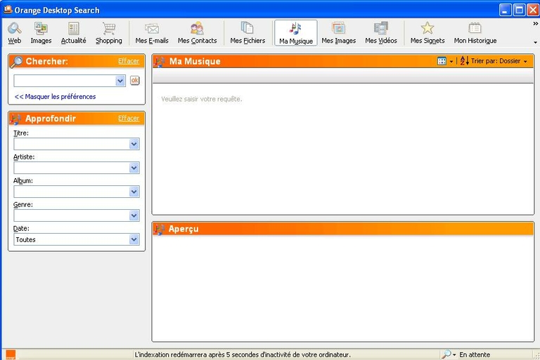 Orange Desktop Search