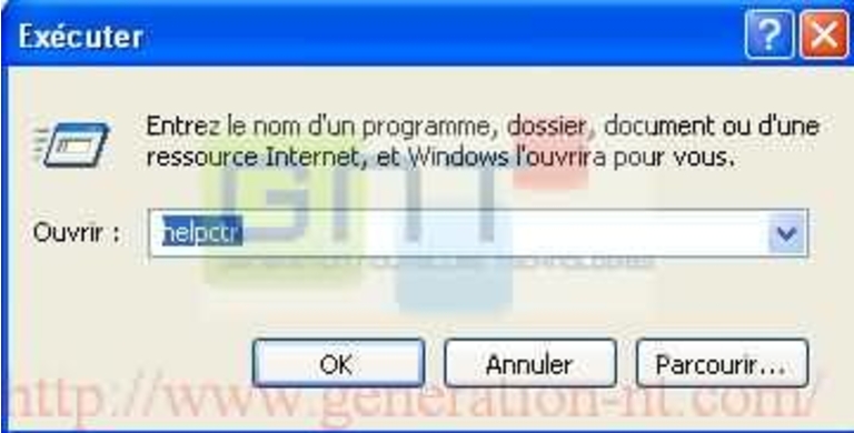 Boîte de dialogue Exécuter