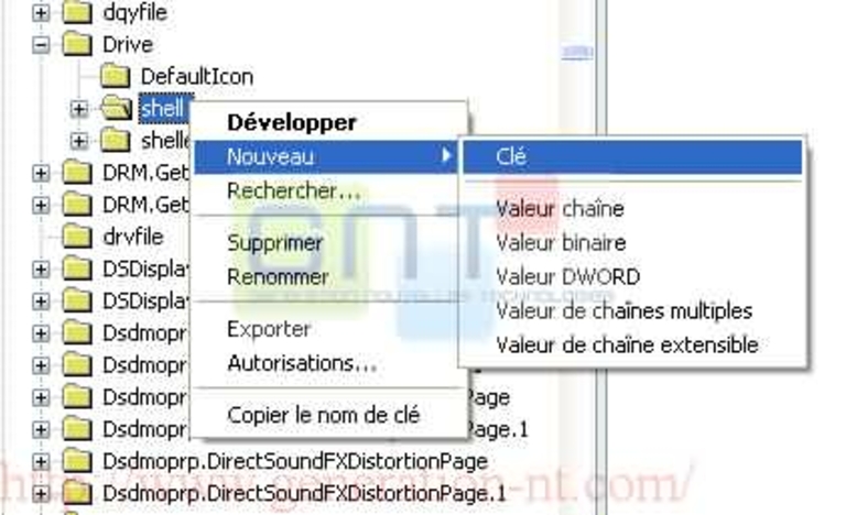 Création de la première clé