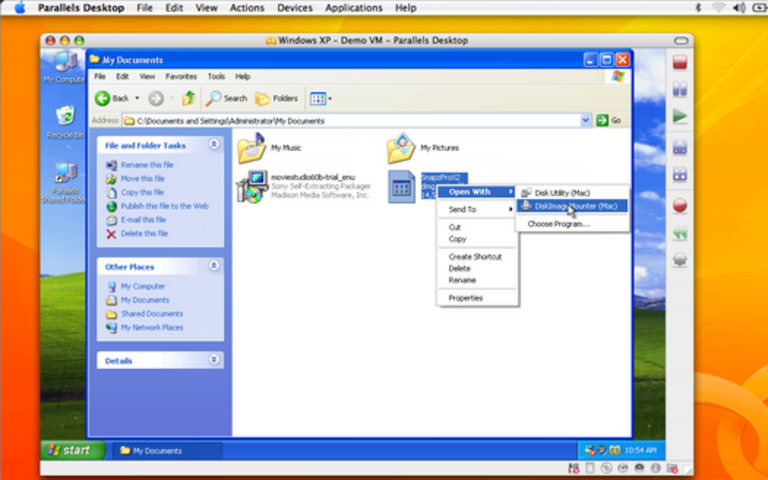 Parallels Desktop 3.0 vue 1