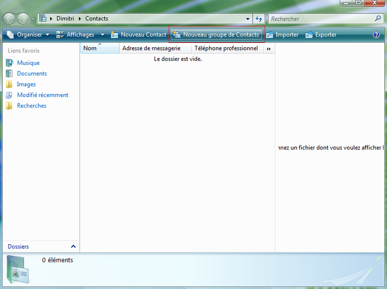 Contacts Vista 3
