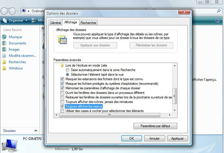 Menu Explorateur 3