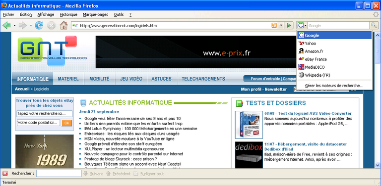 Firefox recherches 1