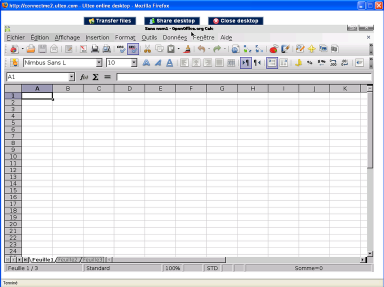 Ulteo OpenOffice Calc