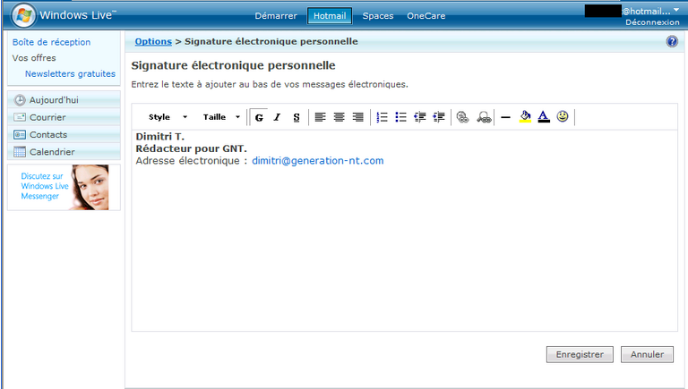 Signature Courrier MSN 4