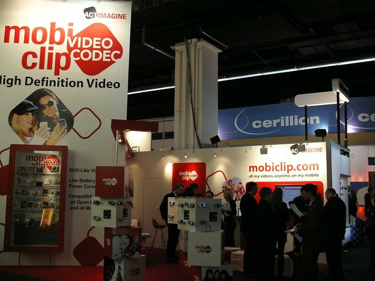 MWC 2008 Actimagine Mobiclip stand