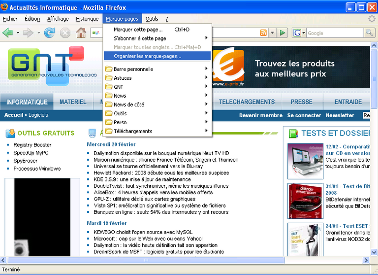 Firefox Favoris 1