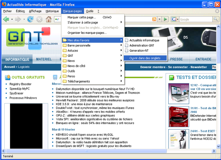 Firefox Favoris 6