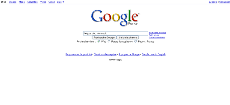 Google type fichier 1