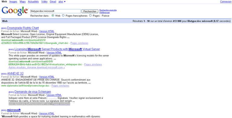 Google type fichier 2