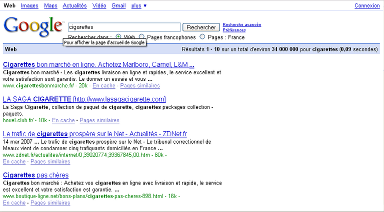 Affiner Recherche Google 1