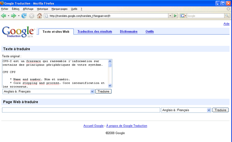Google Traduction 2
