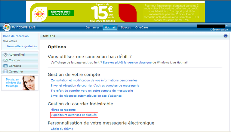 Antispam Hotmail 3