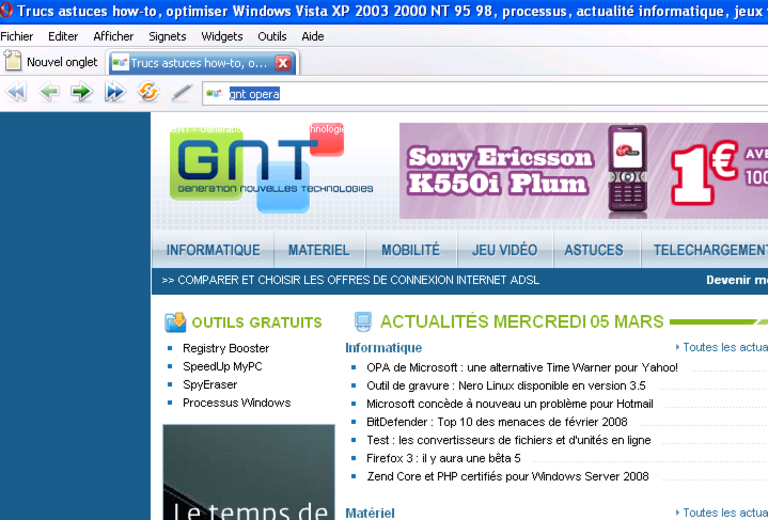 Recherche Opera 5