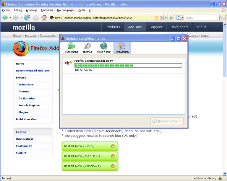eBay Firefox 3