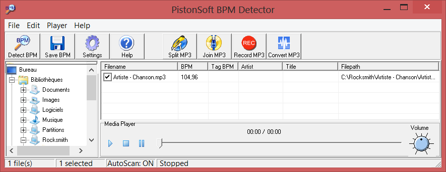 Pistonsoft BPM Detector screen2
