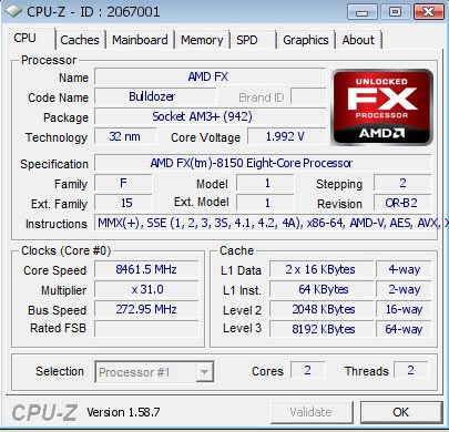 Record frÃ©quence AMD FX