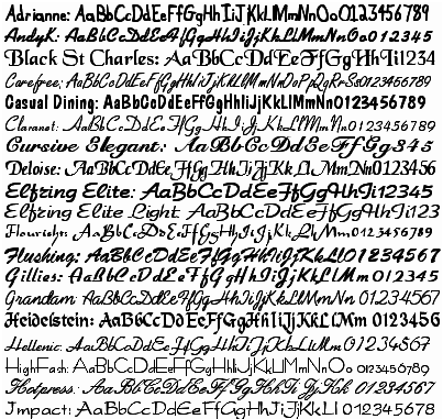 Script & Calligraphy Fonts screen 1