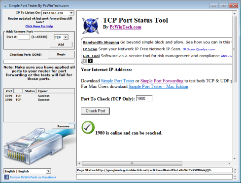 Simple Port Tester screen1