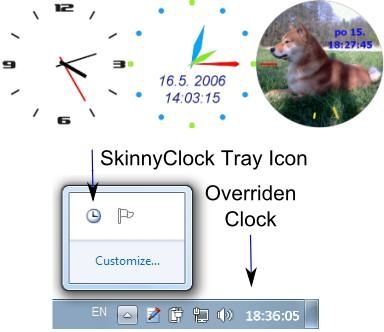 skinny clock screen