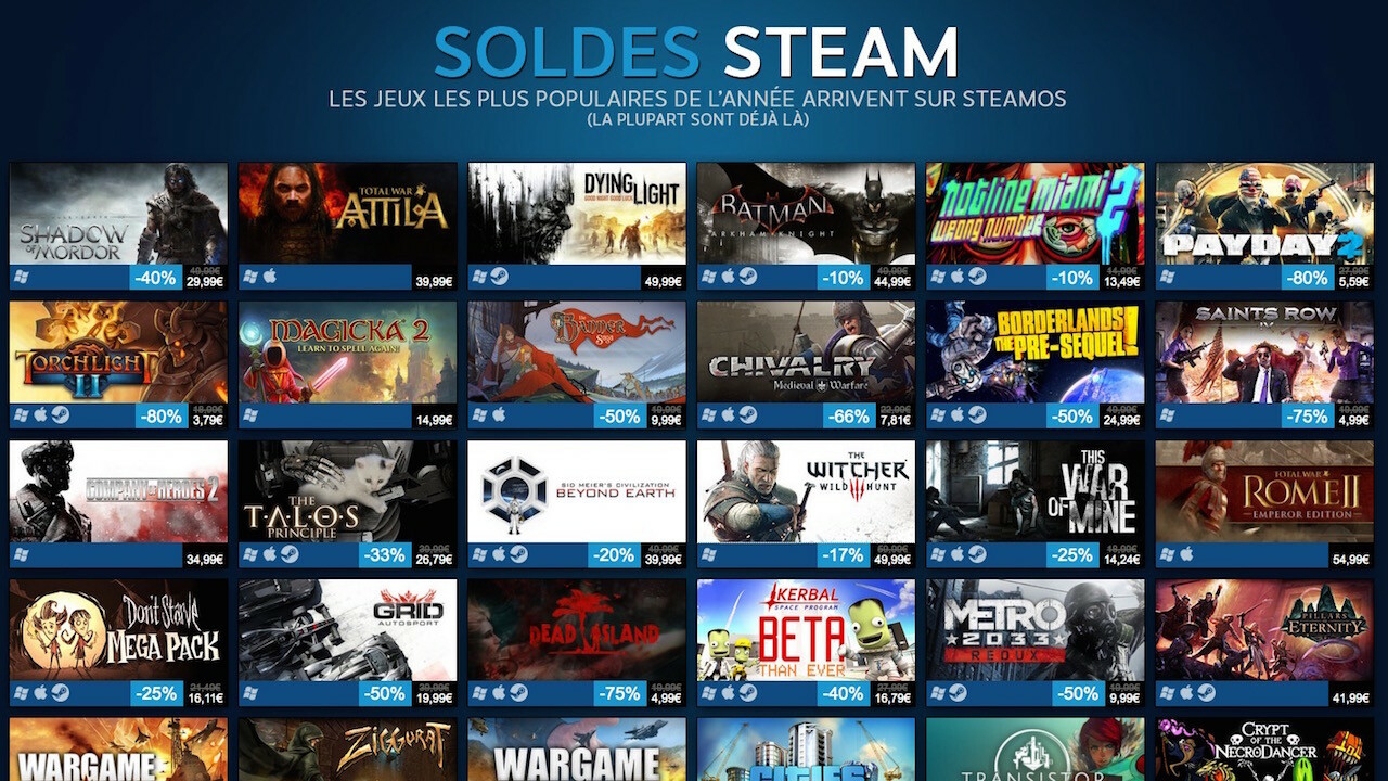Soldes Steam - mars 2015