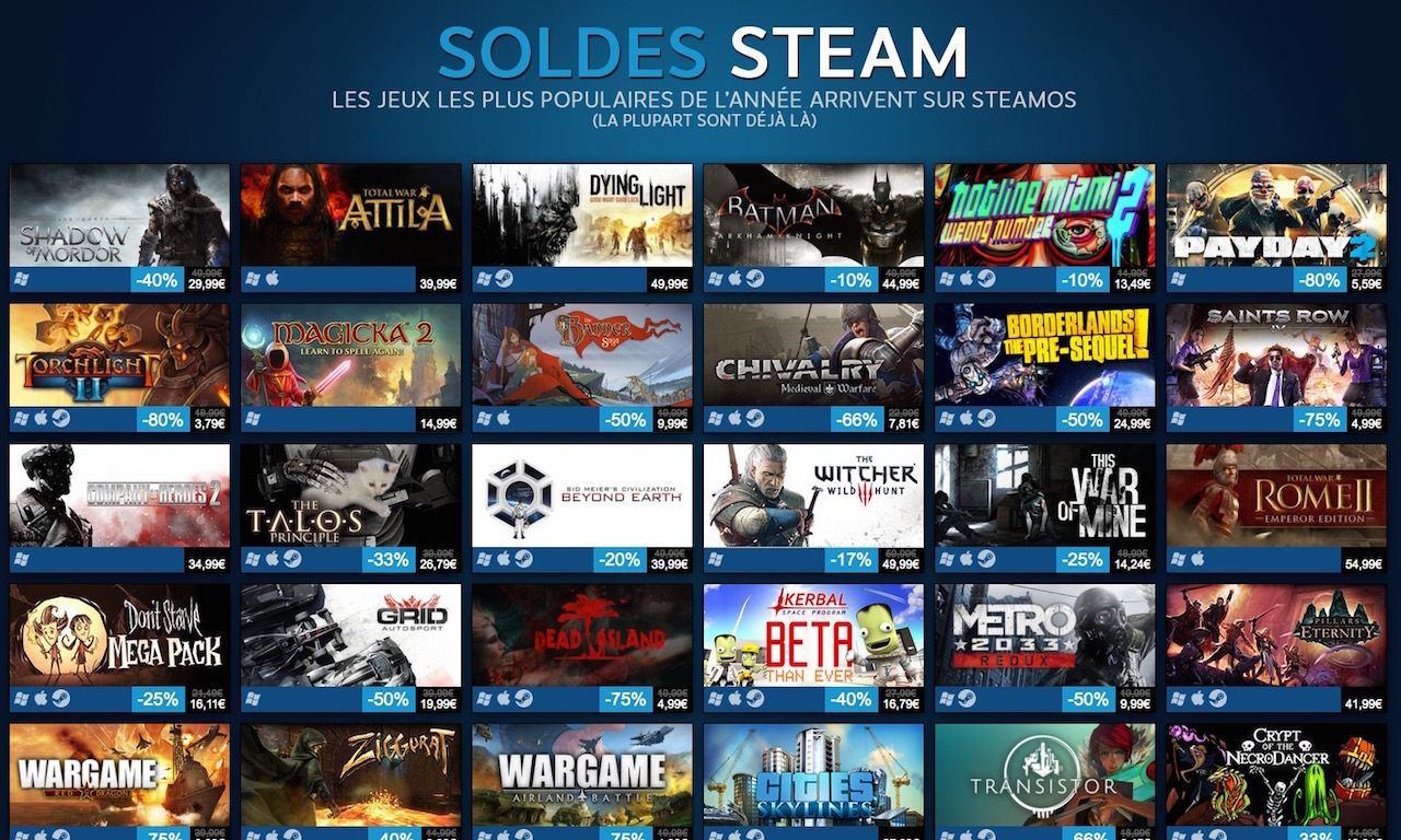 Soldes Steam - mars 2015