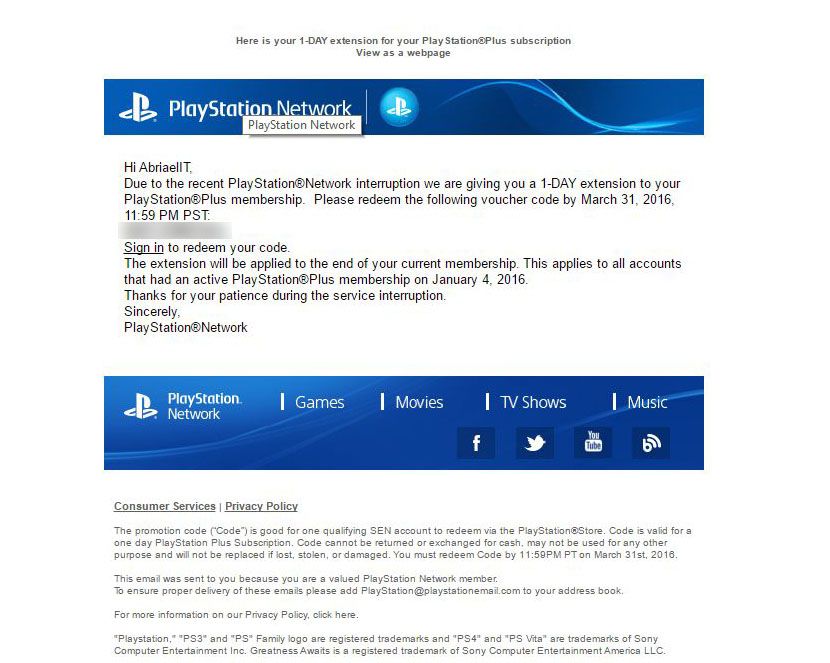 Sony dedommagement PSN
