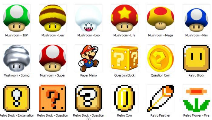 Super Mario Icons screen 2