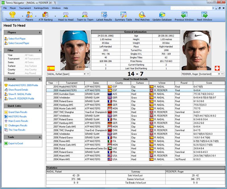 Tennis Navigator screen1