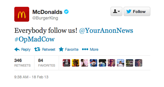 Twitter Burger king McDonald's 2