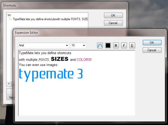TypeMate screen 1