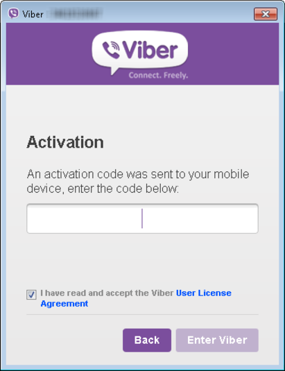 Viber screen