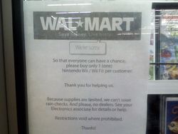 Wall-Mart - pénurie Wii