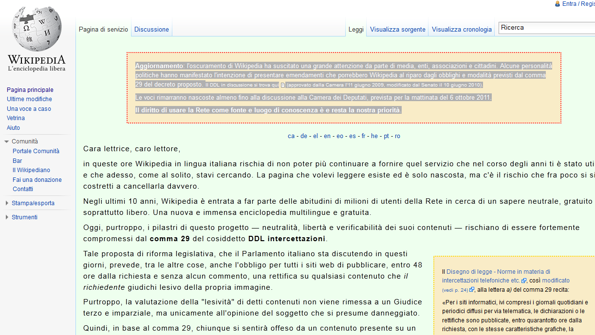 WikipÃ©dia Italie