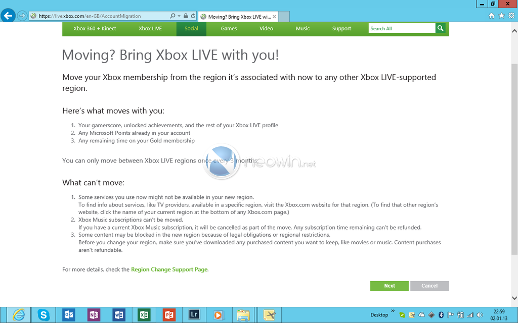 Xbox Live - outil migration