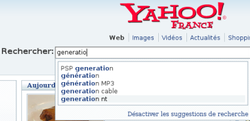 Yahoo recherche suggeree