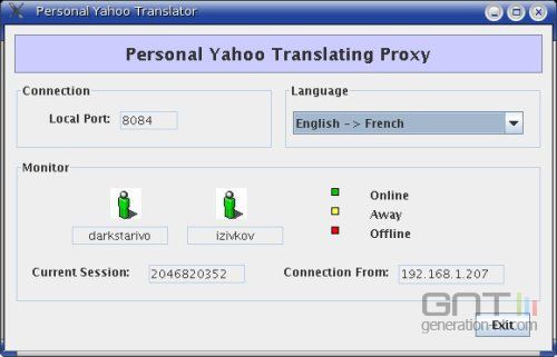 Yahoo translating proxy