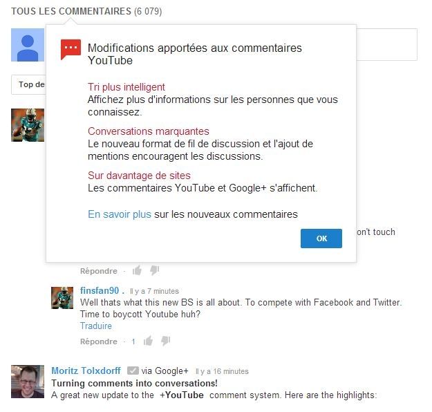 YouTube-commentaires