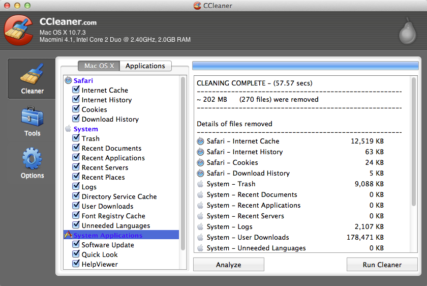 ccleaner for mac 10.12