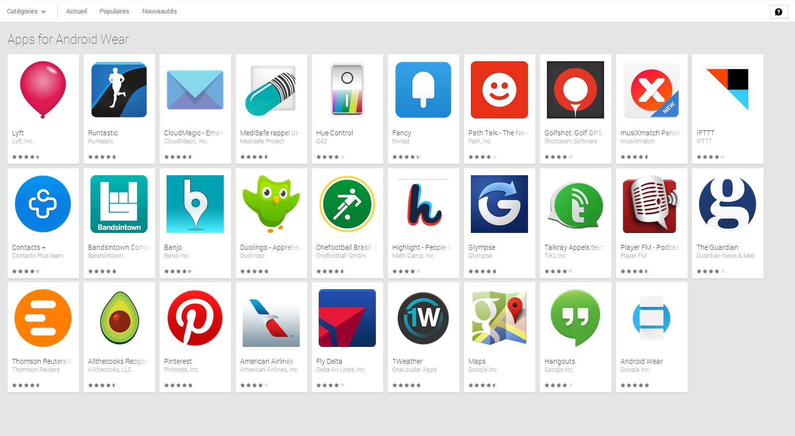 google play store android wear