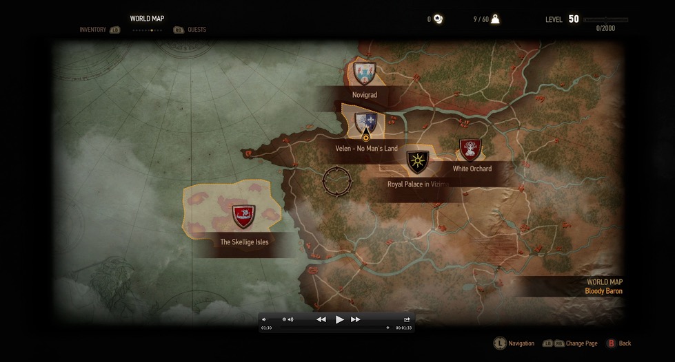 The Witcher 3 carte du monde dévoilée et vidéo de gameplay inédite à 60 FPS