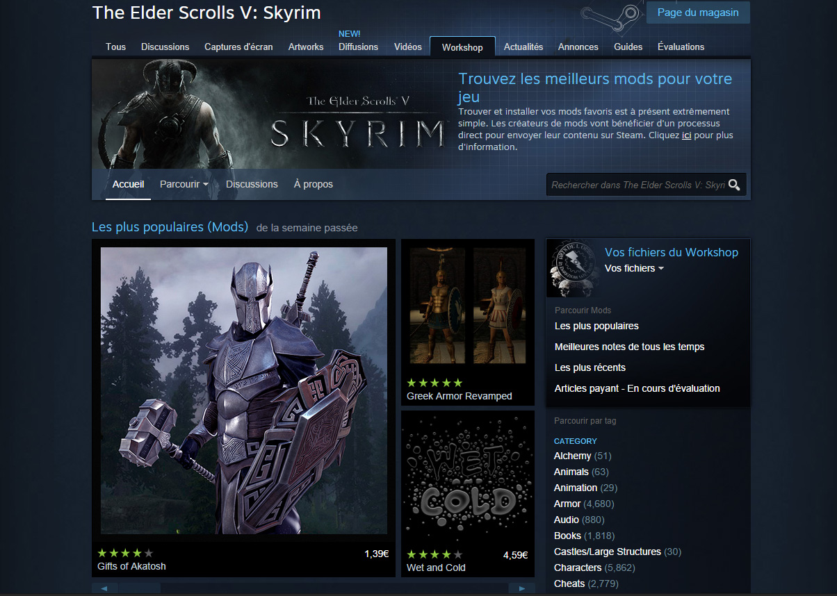 how to skyrim mods on steam