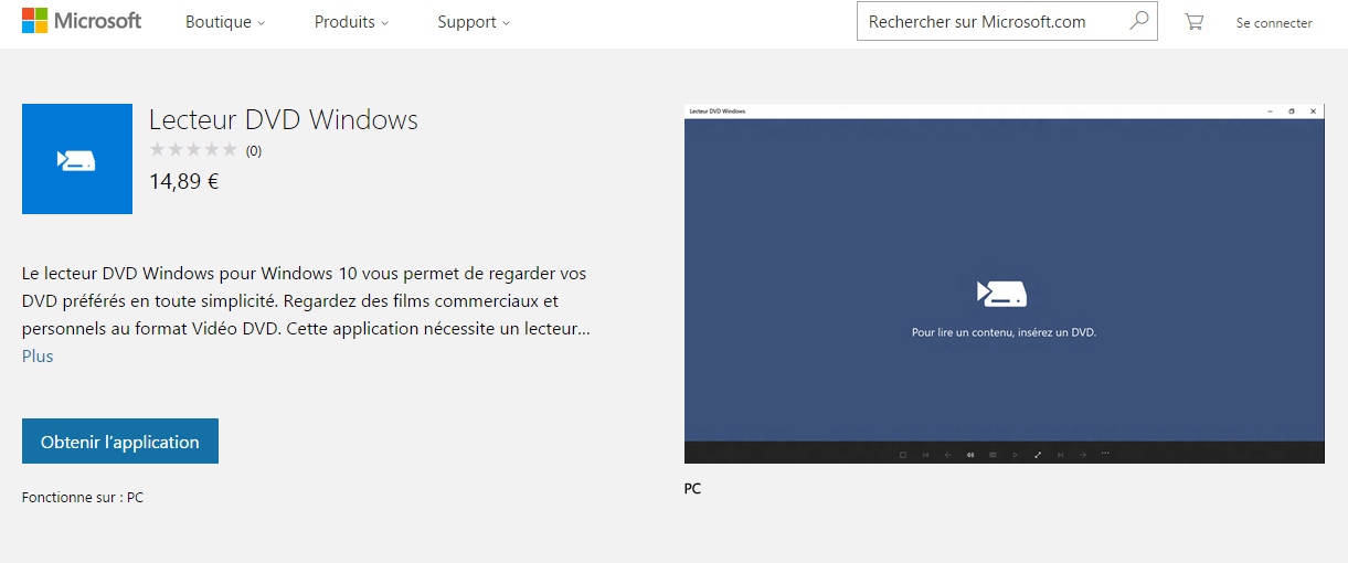 Le Lecteur Dvd Windows Pour Windows 10 A 14 Sur Le Windows Store