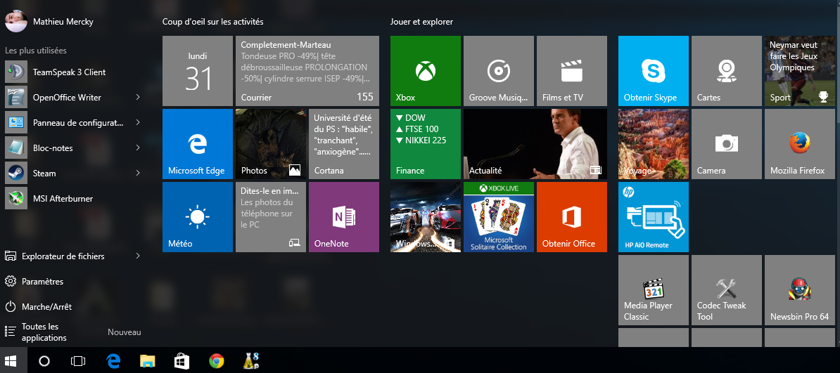 Windows 10 : personnalisez le Menu Démarrer