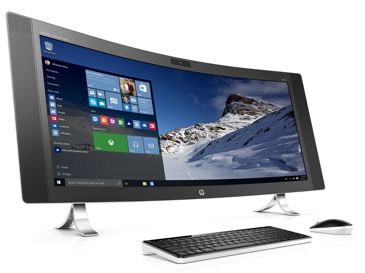 HP Envy Curved PC toutenun avec un gigantestque écran incurvé